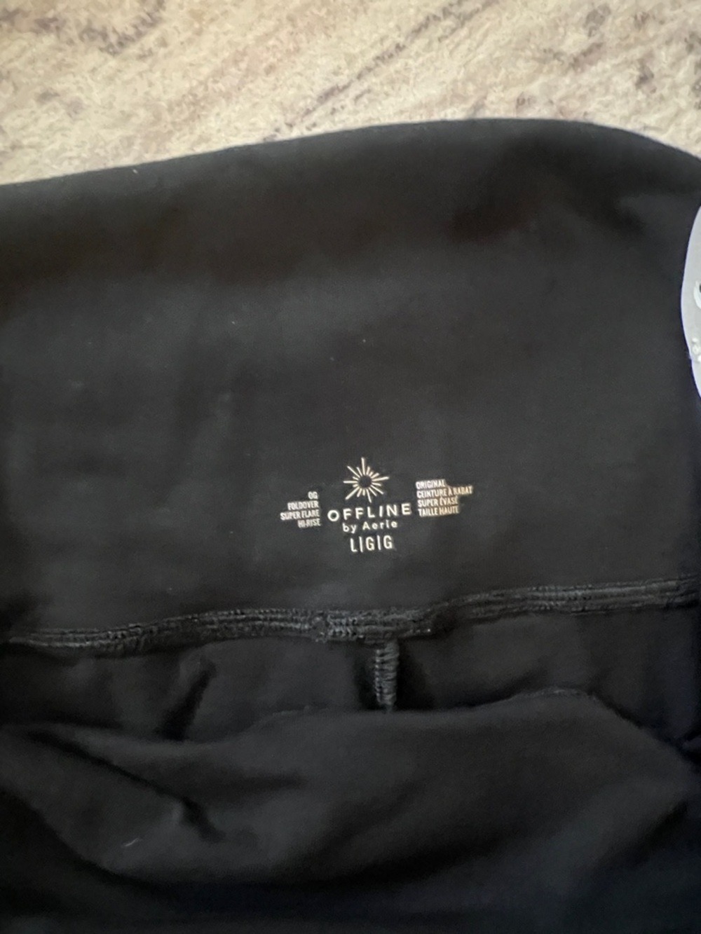 Black Wide-Leg Yoga Pants with Fold-Over Waistband - Picture 3 of 10